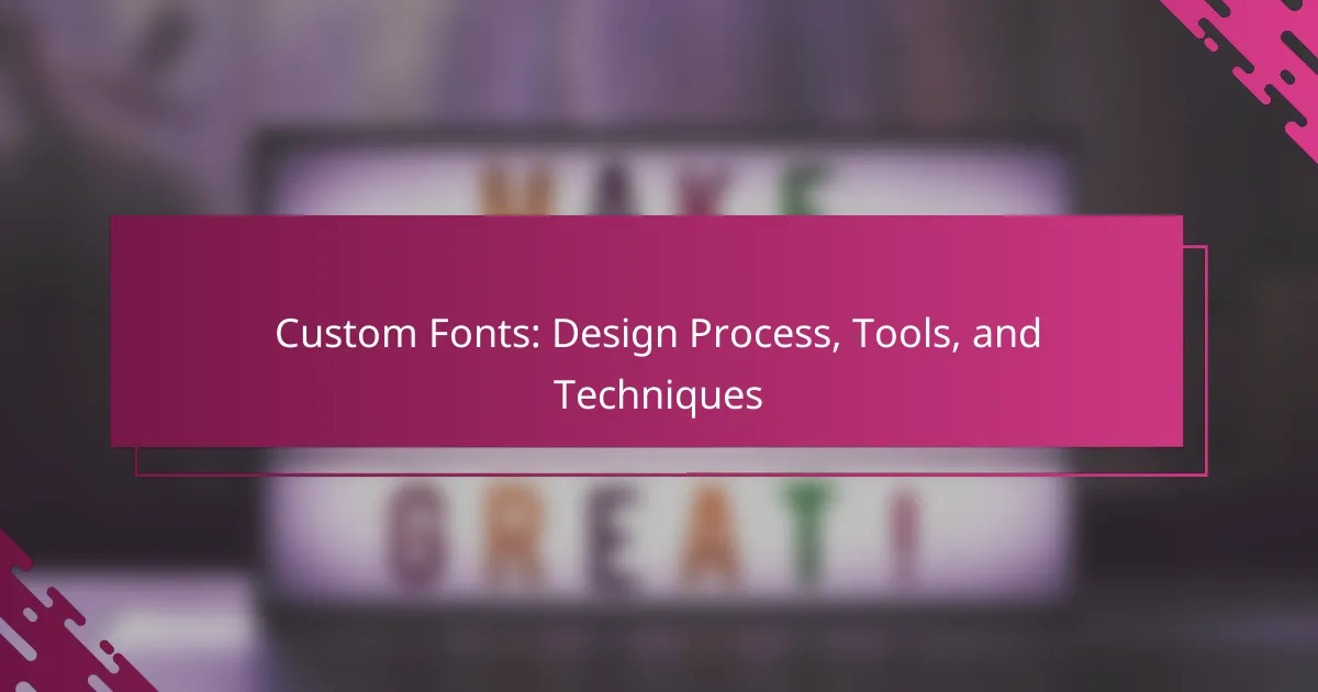 Custom Fonts: Design Process, Tools, and Techniques