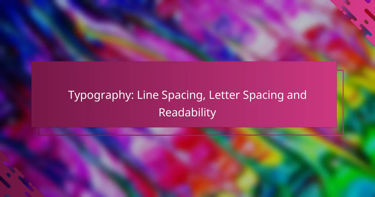Typography: Line Spacing, Letter Spacing and Readability