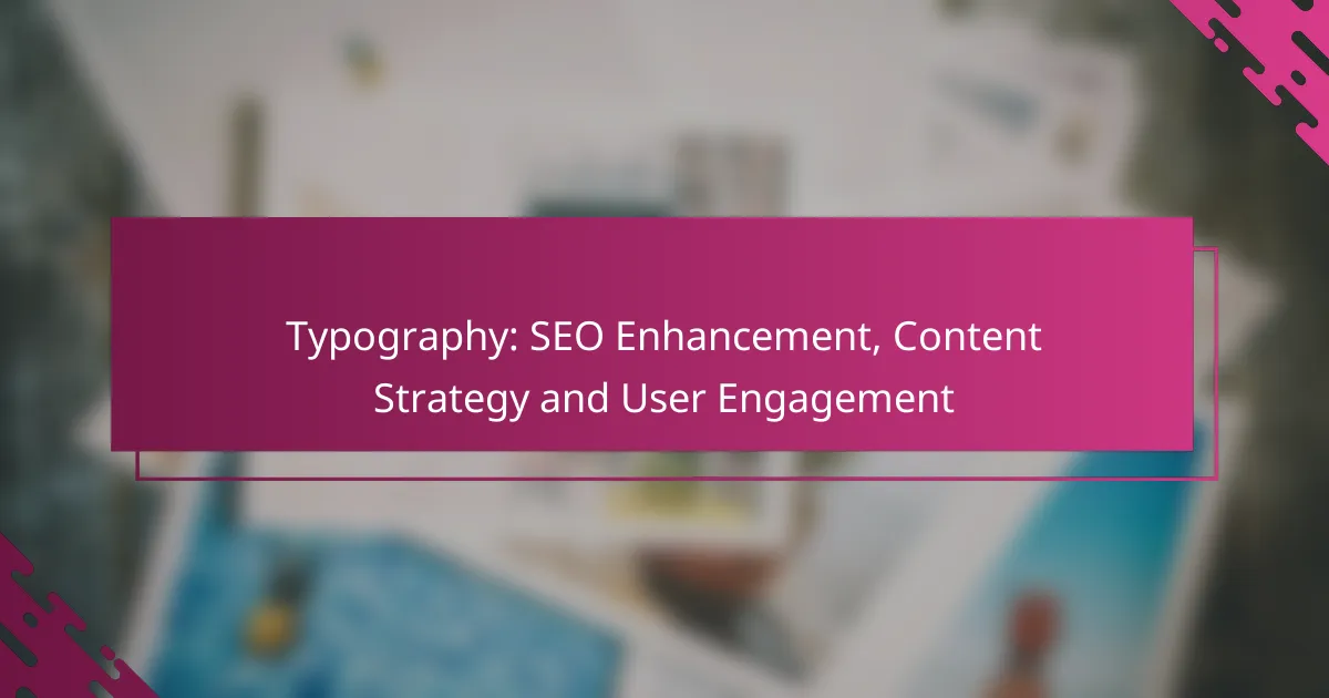 Typography: SEO Enhancement, Content Strategy and User Engagement
